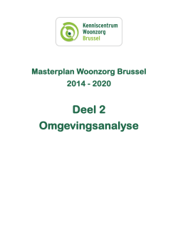 deel 2: Omgevingsanalyse - Kenniscentrum Woonzorg Brussel
