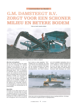 gm damsteegt bv zorgt voor een schoner milieu en betere bodem