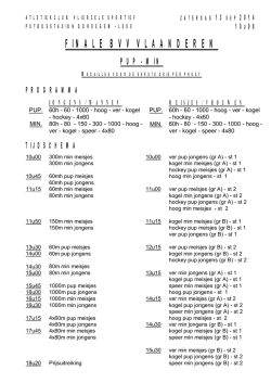FINALE BVV VLAANDEREN