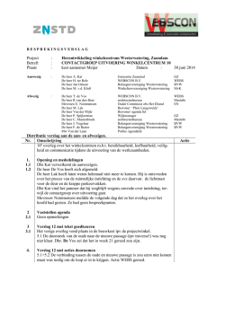 Verslag Contactgroep 10 Uitvoering WC 12 mei 2014