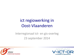 ict regiowerking in Oost-Vlaanderen - V-ict-or