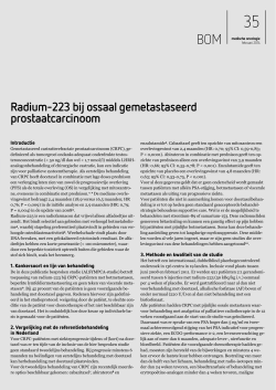 Radium-223 bij ossaal gemetastaseerd prostaatcarcinoom
