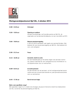 Programma werkgeversbijeenkomst oktober 2014 - Bpf-gil
