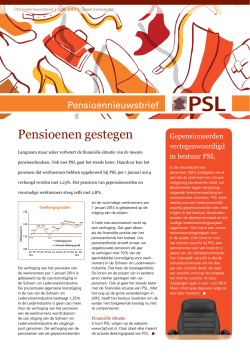 Pensioennieuwsbrief april 2014