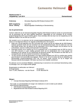 Raadsvoorstel 71 - Gemeente Helmond