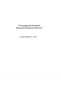 JAARVERSLAG 2013 - Het Scheepvaartmuseum