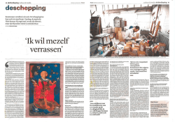 Ik wil mezelf verrassen - Museum voor Religieuze Kunst