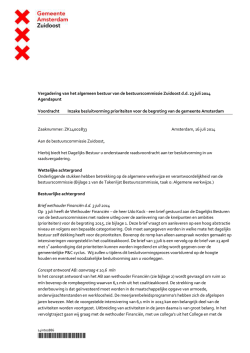 Knelpunten en Prioriteiten programmabegroting 2015