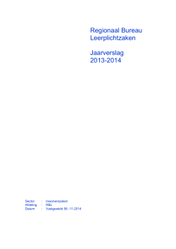 Jaarverslag leerplicht 2013-2014 - Sint