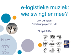e-logistieke muziek: wie swingt er mee?