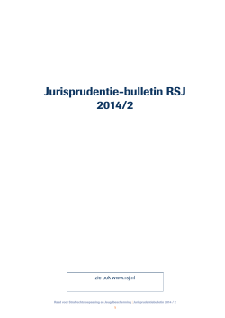 Jurisprudentie-bulletin RSJ 2014/2