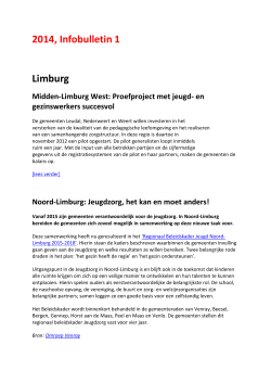 2014, Infobulletin 1 - Jeugdzorg in Limburg