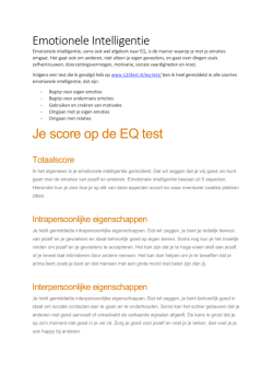 Je score op de EQ test