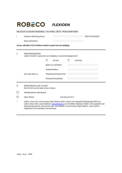dit formulier - Stichting ORTEC Pensioenfonds