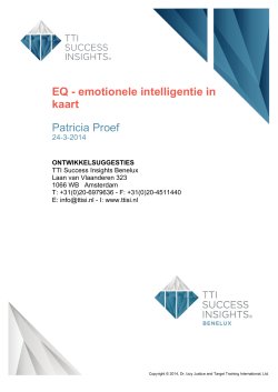 EQ - emotionele intelligentie in kaart Patricia Proef