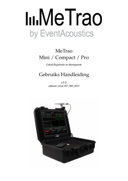 MeTrao Mini / Compact / Pro Gebruiks Handleiding