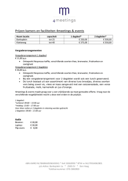 Download prijzen en faciliteiten
