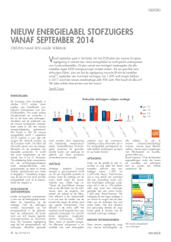 nieuw energielabel stofzuigers vanaf september 2014
