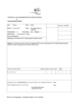 Jaarstukken 2013 Omgevingsdienst Regio Utrecht