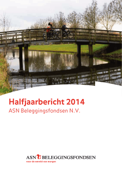 Halfjaarbericht ASN Beleggingsfondsen 2014