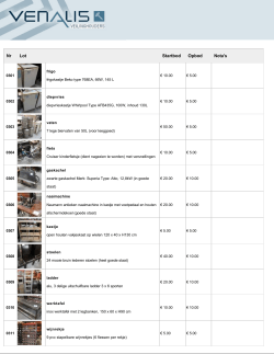 Catalogus met fotos - Venalis veilingen