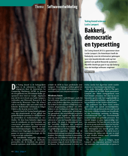 Bakkerij, democratie en typesetting