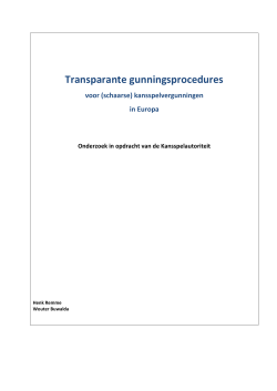 Onderzoek Transparante gunningsprocedures