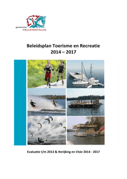 Beleidsplan Toerisme en Recreatie 2014 - 2017