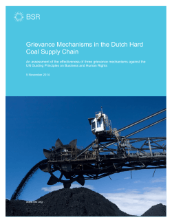 Grievance Mechanisms in the Dutch Hard Coal