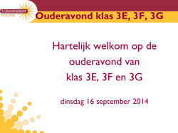 Ouderavond vmbo 3 - s Gravendreef College