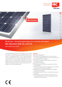 IBC MonoSol 265 CS, 270 CS