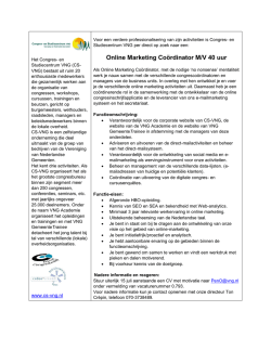 Online Marketing Coördinator M/V 40 uur