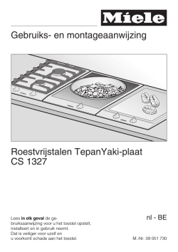 Gebruiks- en montageaanwijzing Roestvrijstalen TepanYaki