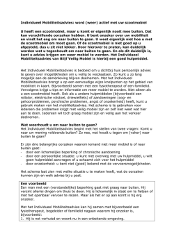 Individueel Mobiliteitsadvies: word (weer) actief met uw