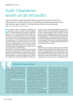 "Lokaal" - "Audit Vlaanderen: lessen uit de testaudits"