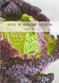 VISIE OP DUURZAME CATERING