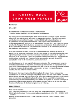 Naam en Faam - vijf Schnitgerorgels in Groningen