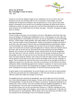 Het verhaal van GerritvandeBroek