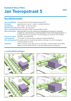 Kavelregels Jan Tooropstraat 5 (PDF, 2.4 MB) - Stadsdeel Nieuw-West