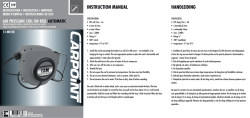 INSTRUCTION MANUAL HANDLEIDING