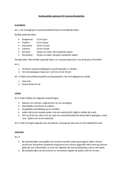 Huishoudelijk reglement KV Juventa/GoedeOrde ALGEMEEN Art. 1