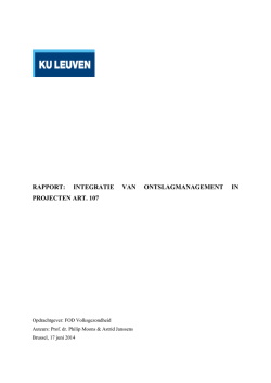 integratie van ontslagmanagement in projecten art. 107