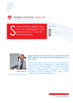 ITINERA INSTITUTE ANALYSE
