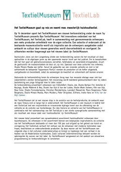 Het TextielMuseum gaat op reis en neemt mee: meesterlijk