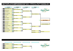 Matchplaycompetitie 2014 knock out