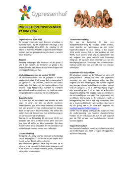 infobulletin 27 juni 2014