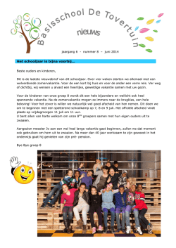 Nieuwsbrief juni 2014