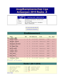 Jeugdkampioenschap Liga Antwerpen 2015 Reeks -8