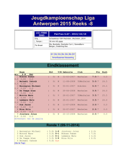 Jeugdkampioenschap Liga Antwerpen 2015 Reeks -8