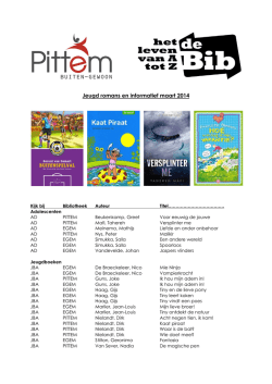 Jeugd romans en informatief maart 2014